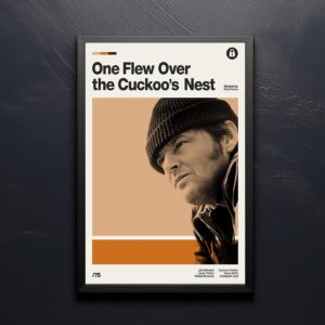 One Flew Over the Cuckoo's Nest mid-century poster retro artwork