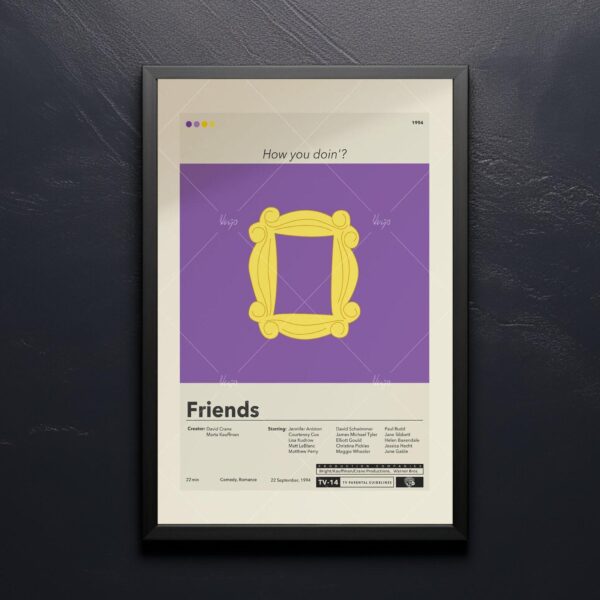 Mid-century modern Oomuro-ke Dear Friends 20th Century Studios movie poster