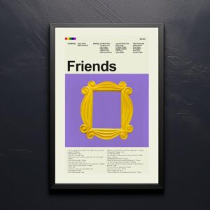 Mid-century modern poster of Oomuro-ke Dear Friends movie artwork