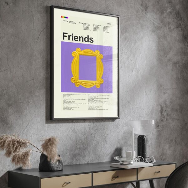 Mid-century modern poster of Oomuro-ke Dear Friends movie artwork