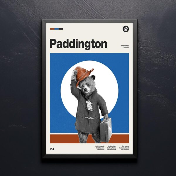 Paddington Movie Poster - mid-century poster retro print