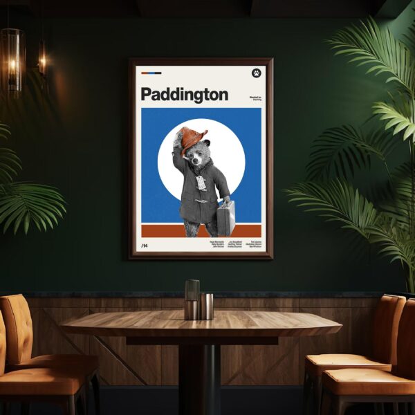 Paddington Movie Poster - mid-century poster retro print