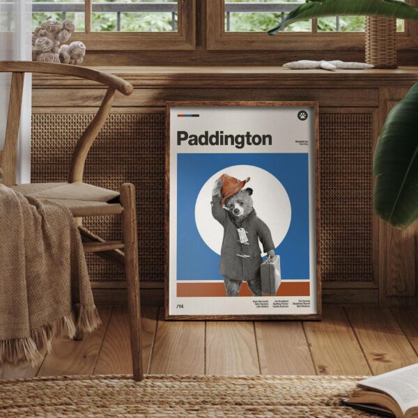 Paddington Movie Poster - mid-century poster retro print