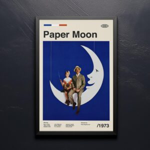 Paper Moon Movie Poster - retro mid-century artwork