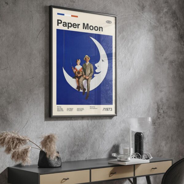 Paper Moon Movie Poster - retro mid-century artwork