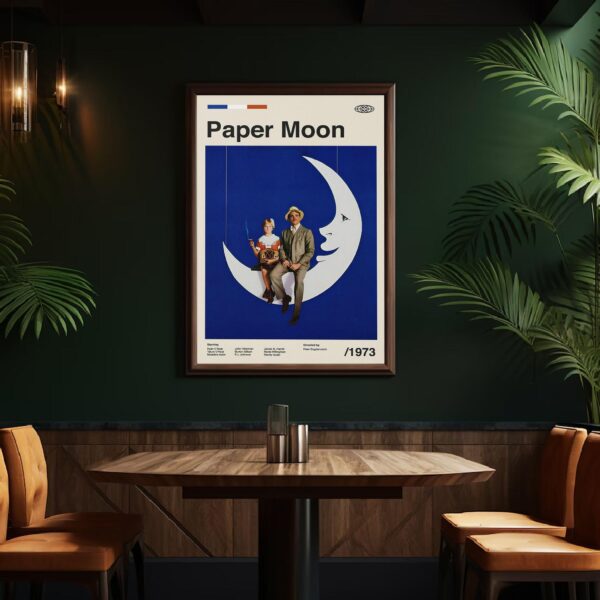 Paper Moon Movie Poster - retro mid-century artwork