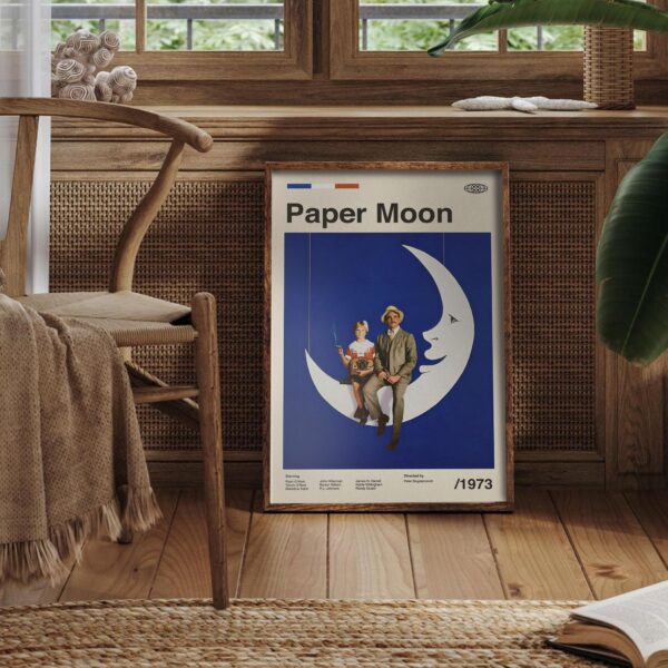 Paper Moon Movie Poster - retro mid-century artwork