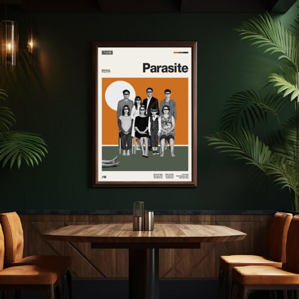 Parasite Movie Poster - Mid-century inspired retro artwork
