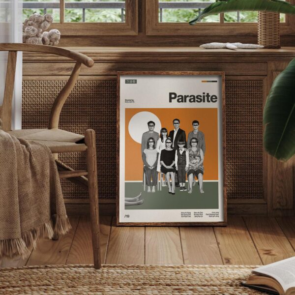 Parasite Movie Poster - Mid-century inspired retro artwork