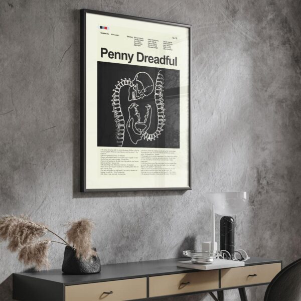 Mid-century modern style Penny Dreadful movie poster artwork