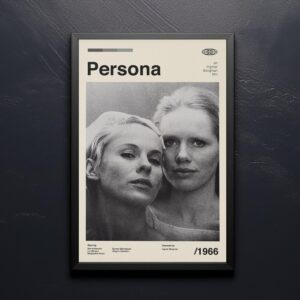 Persona movie poster in mid-century modern style wall art