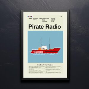 Mid-century modern Pirate Radio USA movie poster design