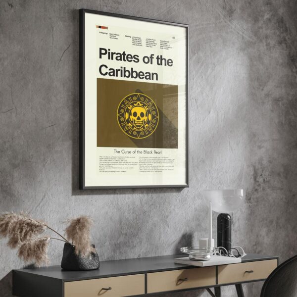Mid-century modern poster of Pirates of the Caribbean: On Stranger Tides movie