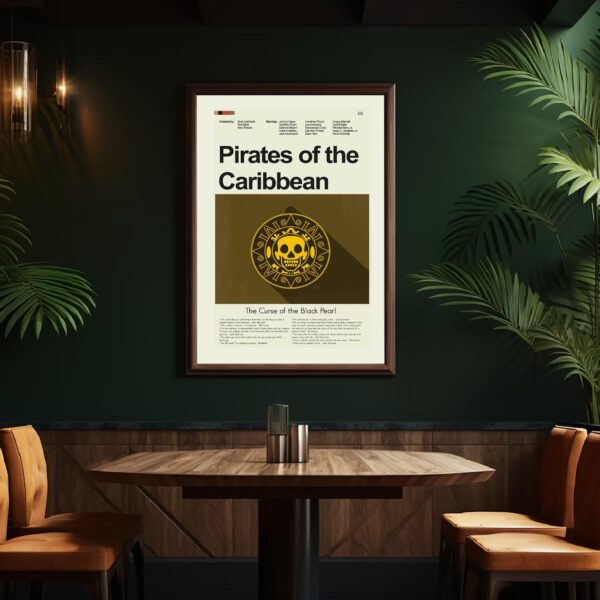 Mid-century modern poster of Pirates of the Caribbean: On Stranger Tides movie