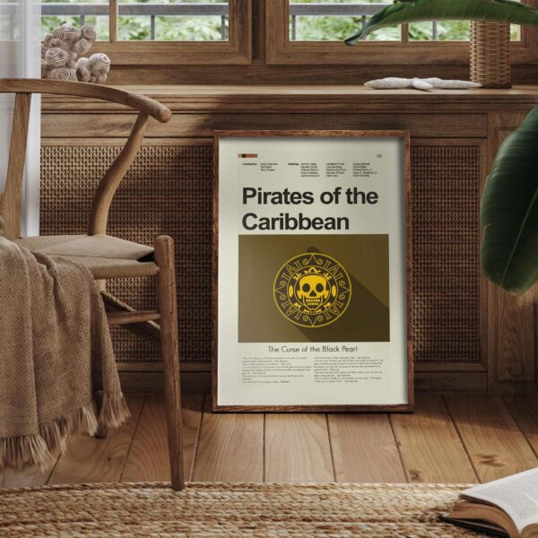 Mid-century modern poster of Pirates of the Caribbean: On Stranger Tides movie