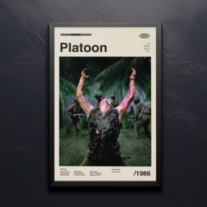 Platoon movie poster - large mid-century artwork print