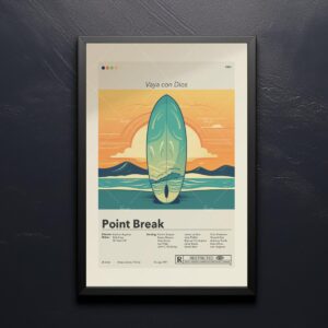 Point Break 20th century limited edition mid-century modern movie poster