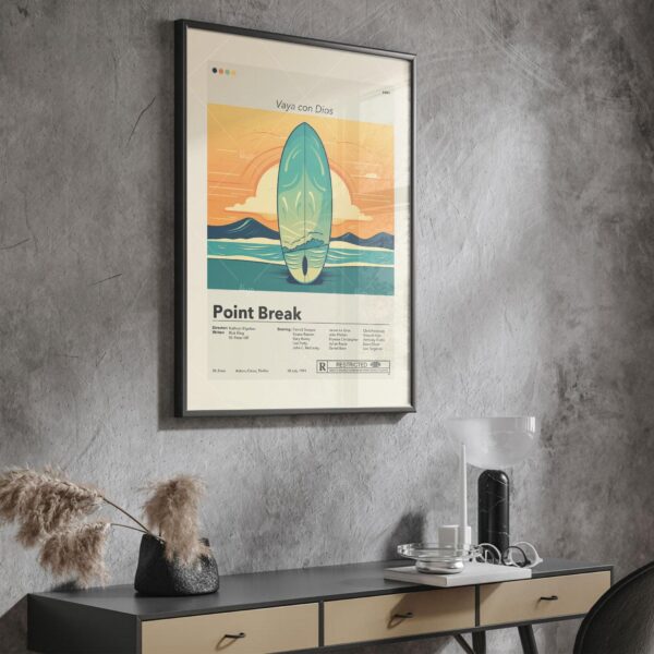 Point Break 20th century limited edition mid-century modern movie poster