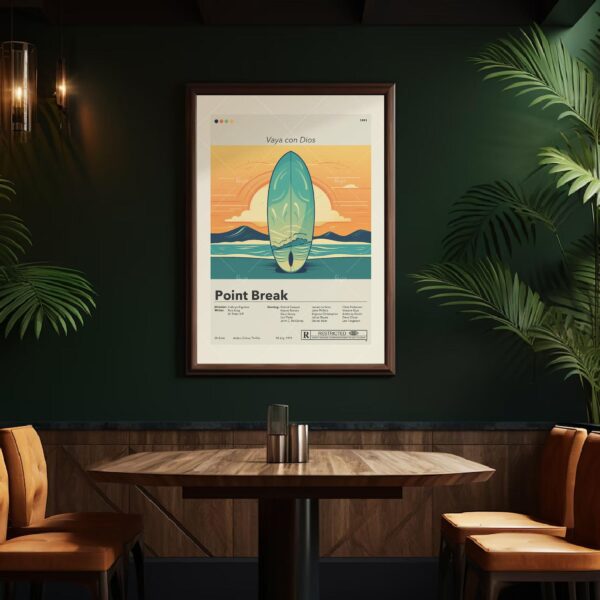 Point Break 20th century limited edition mid-century modern movie poster