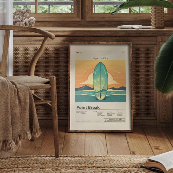 Point Break 20th century limited edition mid-century modern movie poster