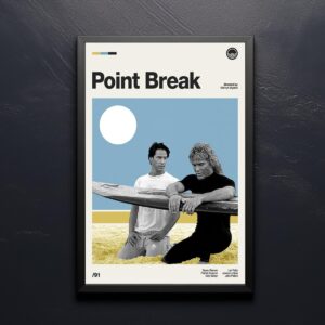 Point Break movie mid-century poster retro artwork