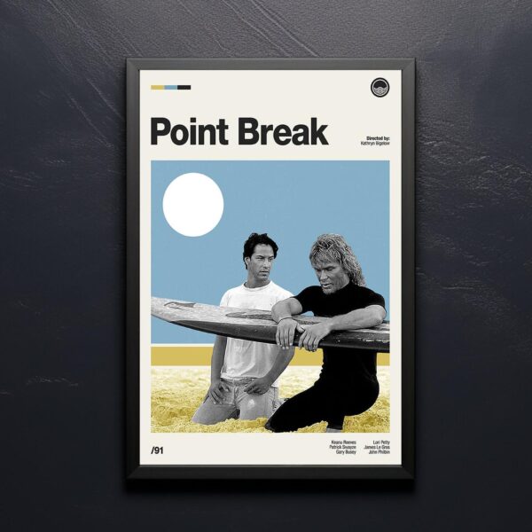 Point Break movie mid-century poster retro artwork