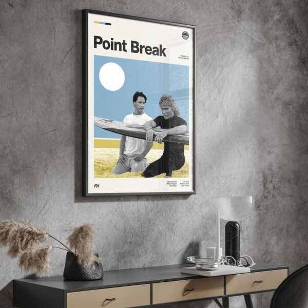 Point Break movie mid-century poster retro artwork