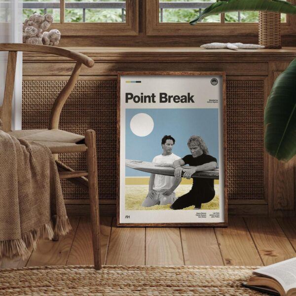 Point Break movie mid-century poster retro artwork