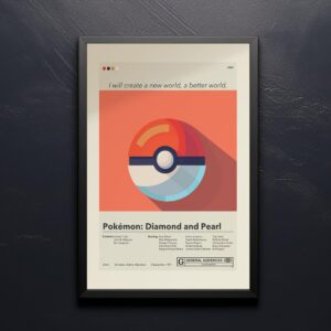 Vintage mid-century style Pokémon Detective Pikachu movie poster