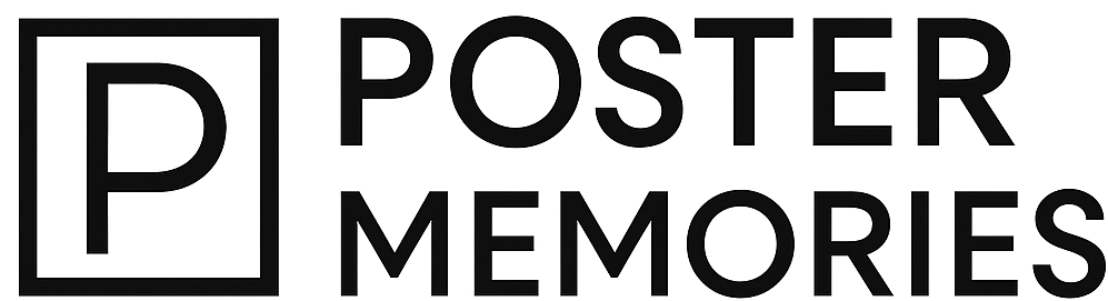 PosterMemories logo in black text with modern minimalist design
