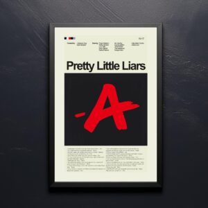 Mid-century modern Pretty Little Liars A-List Wrap Party vintage movie poster
