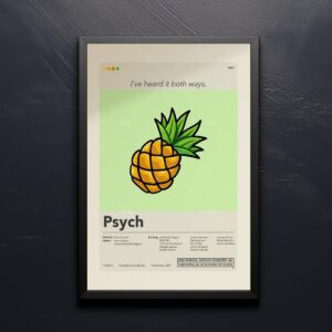 Mid-century modern Psycho-Pass 3 First Inspector movie poster on wall