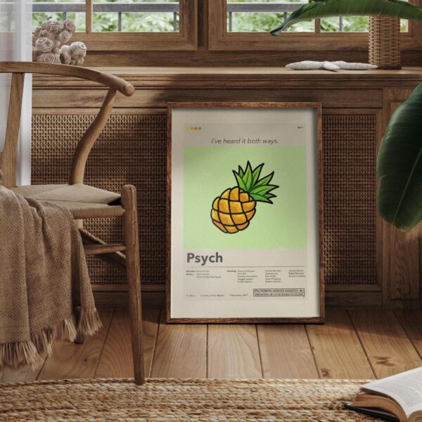 Mid-century modern Psycho-Pass 3 First Inspector movie poster on wall