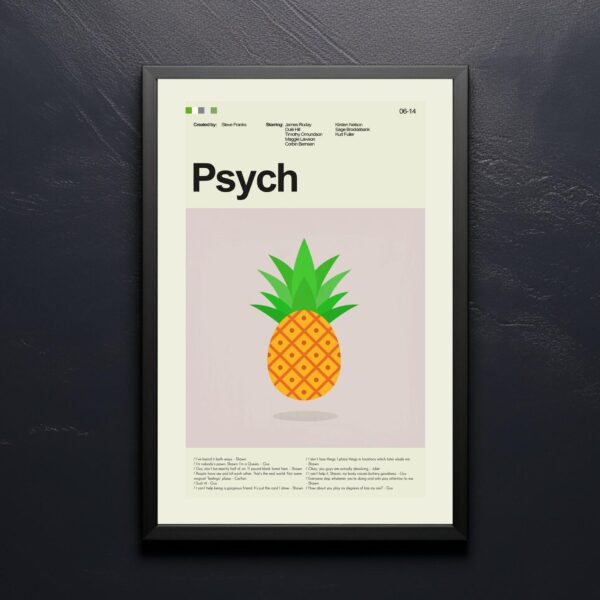 Mid-century modern style Psycho-Pass 3 First Inspector movie poster