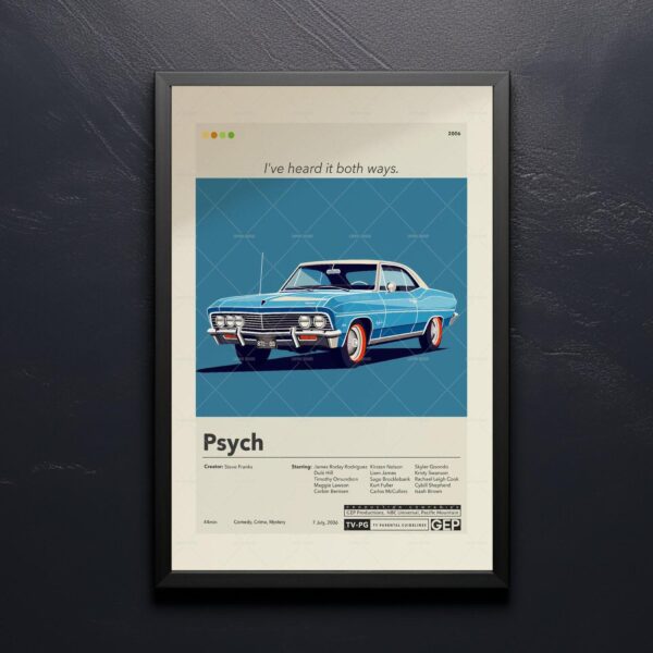 Mid century modern Psycho-Pass 3 First Inspector movie poster design