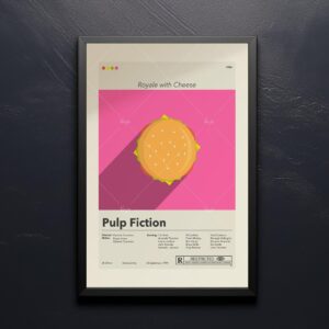 Mid-century modern style Pulp Fiction movie poster design