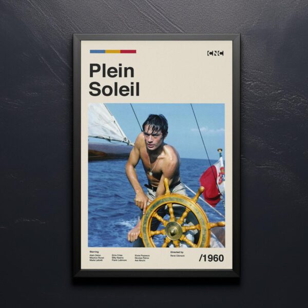 Purple Noon Movie Poster - Mid-Century Modern Artwork