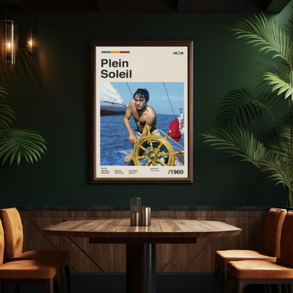Purple Noon Movie Poster - Mid-Century Modern Artwork