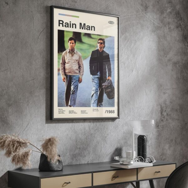 Rain Man mid-century poster - retro movie artwork