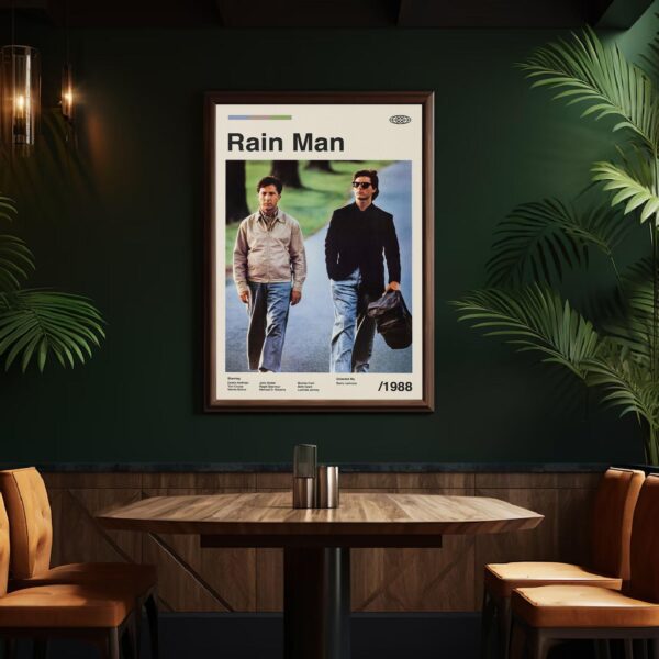 Rain Man mid-century poster - retro movie artwork