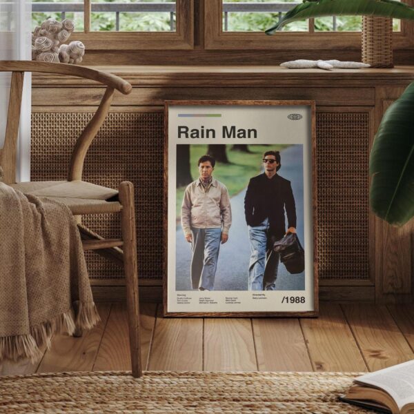 Rain Man mid-century poster - retro movie artwork