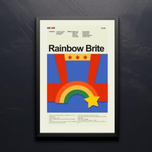 Mid-century modern style Rainbow Brite and the Star Stealer movie poster