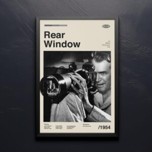 Rear Window Movie Poster - mid-century poster, retro artwork