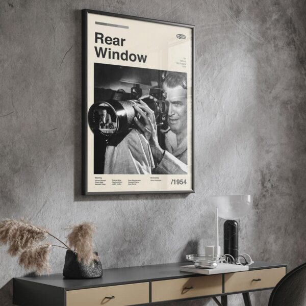 Rear Window Movie Poster - mid-century poster, retro artwork