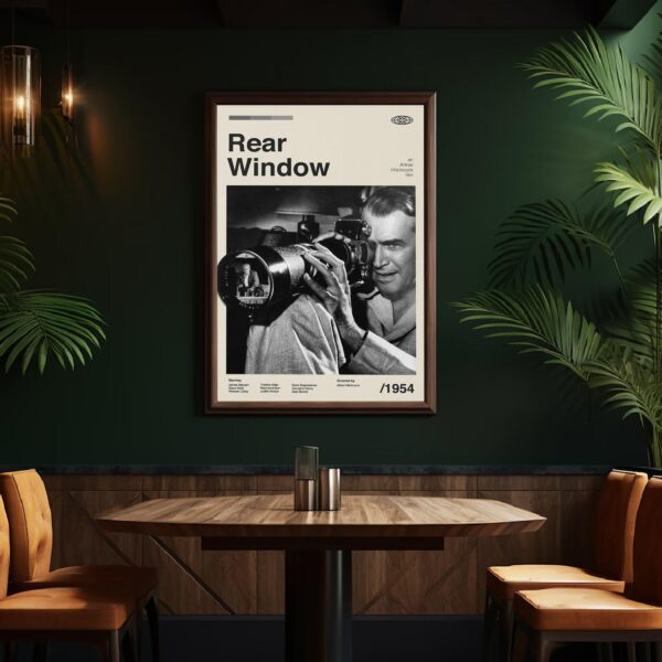 Rear Window Movie Poster - mid-century poster, retro artwork