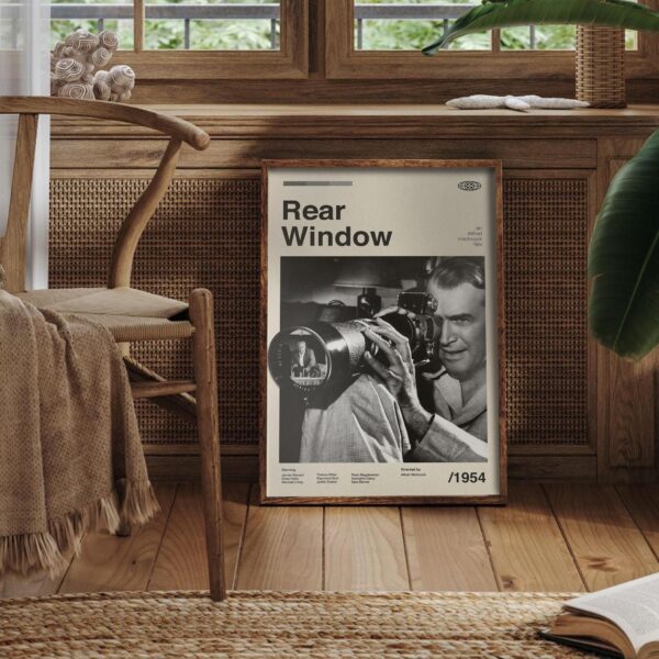 Rear Window Movie Poster - mid-century poster, retro artwork