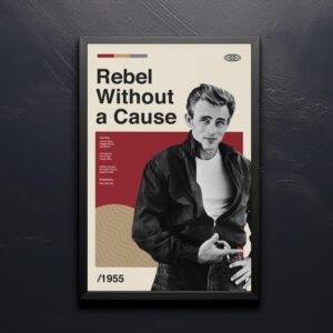 Mid-century modern Rebel Without a Cause movie poster wall art