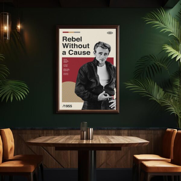 Mid-century modern Rebel Without a Cause movie poster wall art