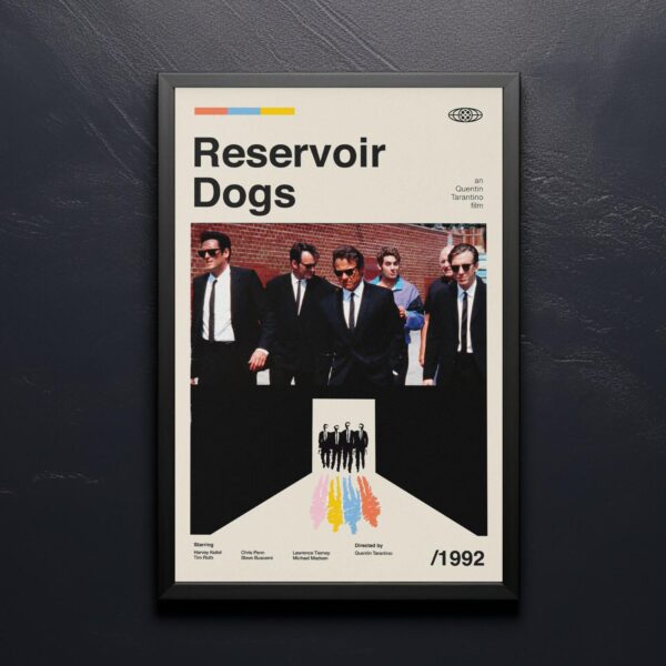 Mid-century modern graphic design Reservoir Dogs movie poster