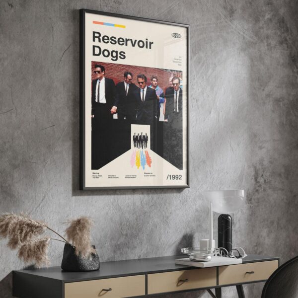 Mid-century modern graphic design Reservoir Dogs movie poster